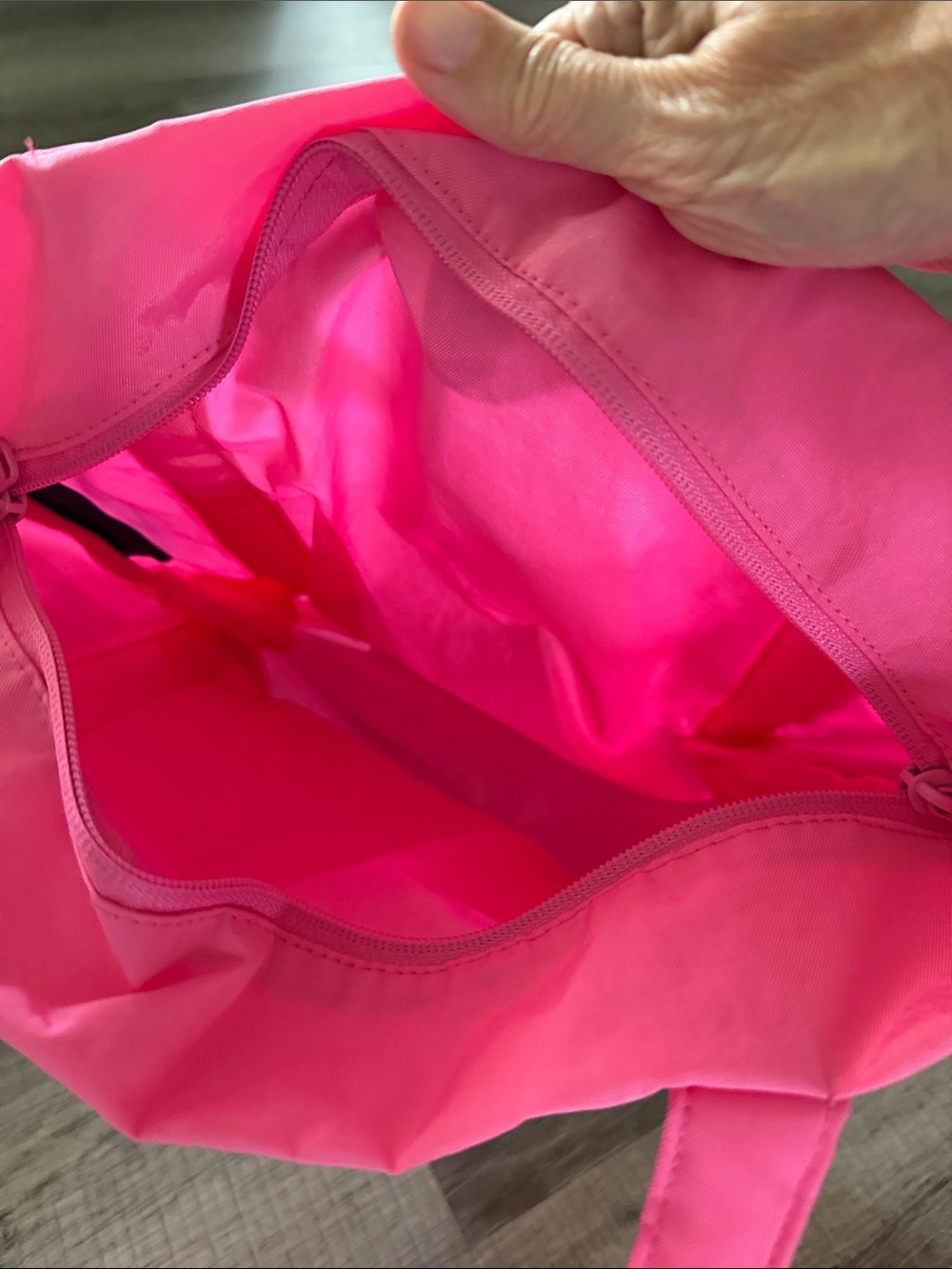 Baggu Azalea Pink Women's Mini Tote Bag with Matching Pouch - Picture 2 of 6